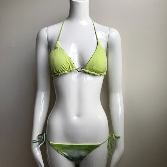 Billabong BLUE CRUSH era Vintage bikini tie dye reversible triangle low rise - Picture 7 of 16